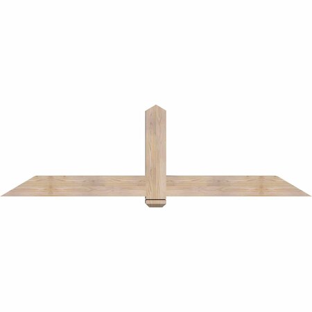 Ekena Millwork Eugene Smooth Timber Gable Bracket, Douglas Fir, 84"W x 24"H x 5 1/2"D x 5 1/2"F, 7/12 Pitch GBW084X24X0606EUG00SDF